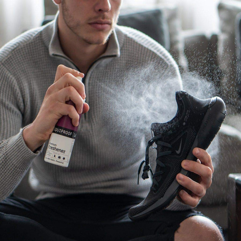 Liquiproof LABS 250ml Premium Freshener fast-acting deodoriser for footwear, shoes and clothing. Our spray refreshes trainers, shoes, sports bags and clothing. - NewNest Australia
