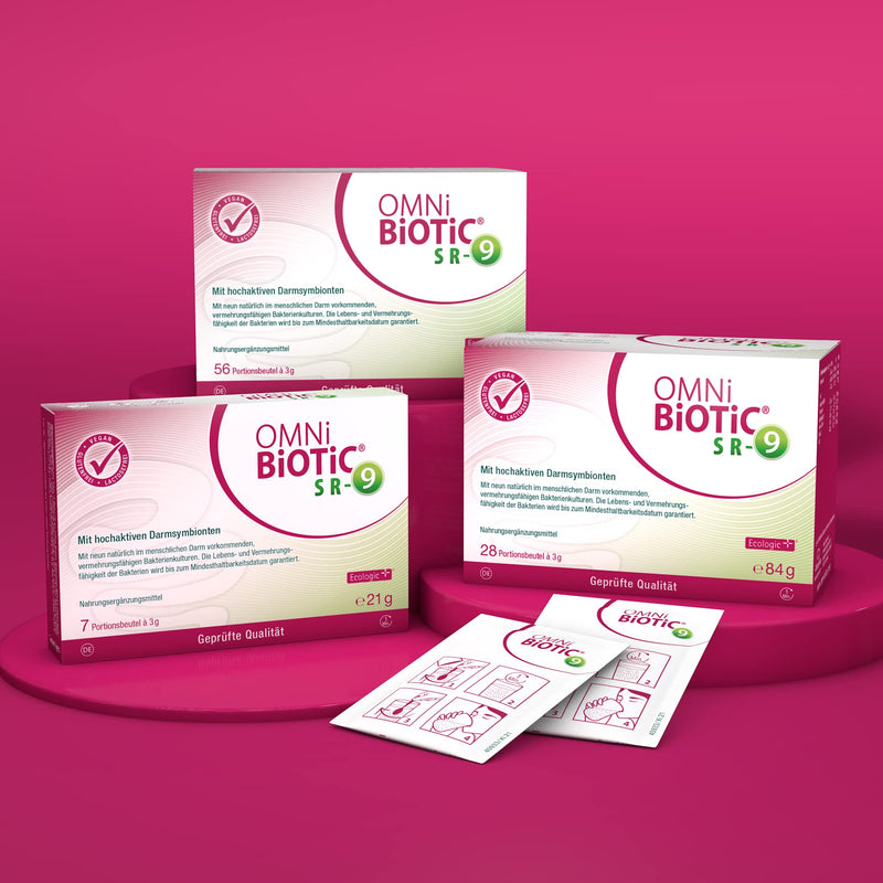 OMNi BiOTiC SR-9 | 56 servings (168g) | 9 bacterial strains | 15 billion germs per daily dose | powder | Vegan | Gluten free | Lactose free | - NewNest Australia