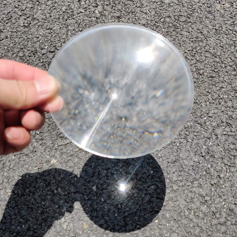 Fresnel Lens, Diameter 100mm (4''), Focal Length 50mm, Acrylic Lens (not Glass), for Physics Classroom,Solar Heating,Magnifiying. (Focal Length 50mm) - NewNest Australia