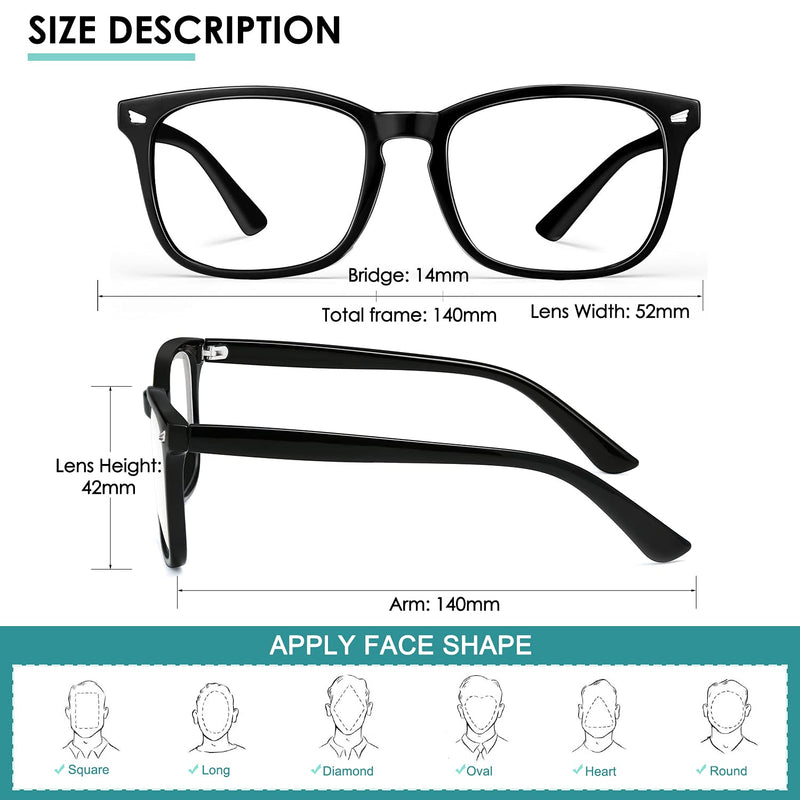 Blue Light Blocking Glasses - Women/Men 3Pack Computer Reading Gaming Anti Eyestrain Blue Light Glasses Non Prescription 1-black+douhua+clear - NewNest Australia