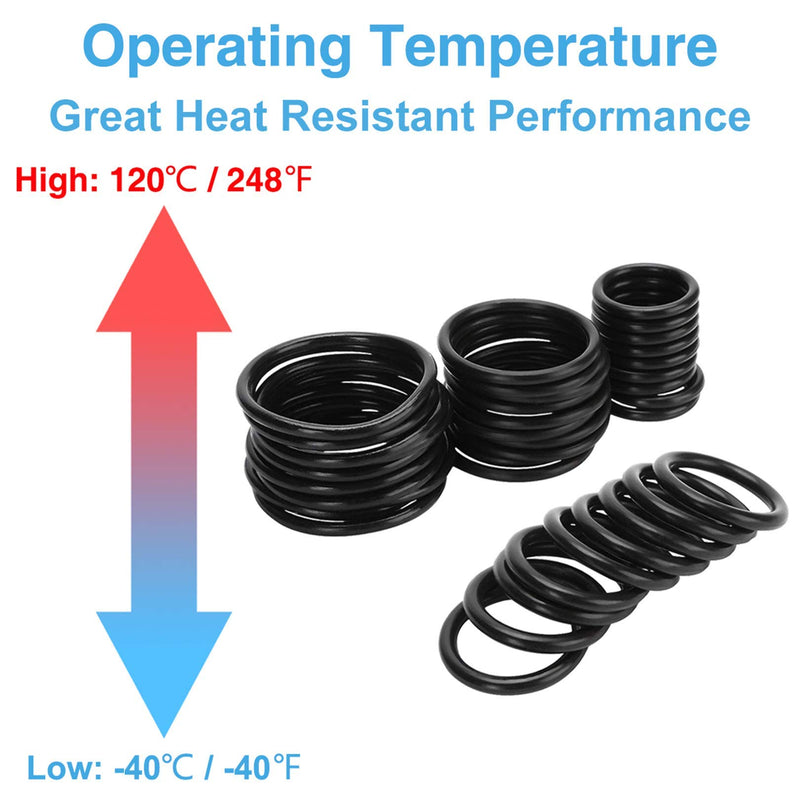 KOOTANS 1200Pcs Nitrile Rubber O Ring Kit 24 Sizes O Rings Assortment Kit Set Sealing Washer NBR Metric o-Ring Assortment for Plumbing, Gas, Automotive and Faucet Repair, Resist Oil and Heat O-Rings - NewNest Australia