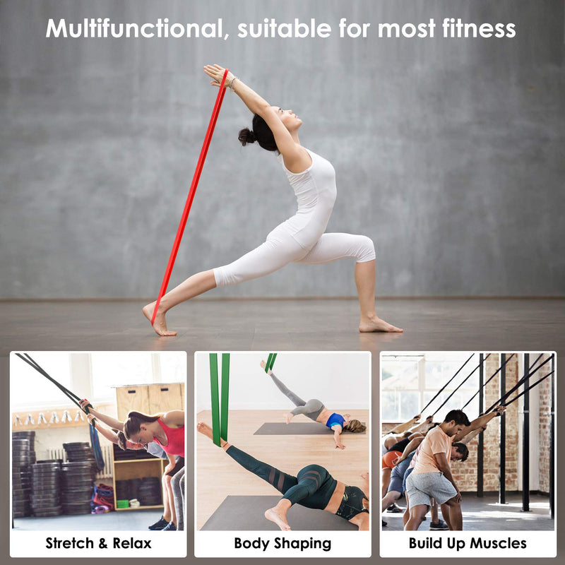 Cikyner Resistance Bands, Pull Up Assist Bands Premium Pull Up Bands Fitness Exercise Stretch Workouts Bands for Pull up, Chin up, Power lifting, Yoga, Pilates, Strength and Training Red - NewNest Australia