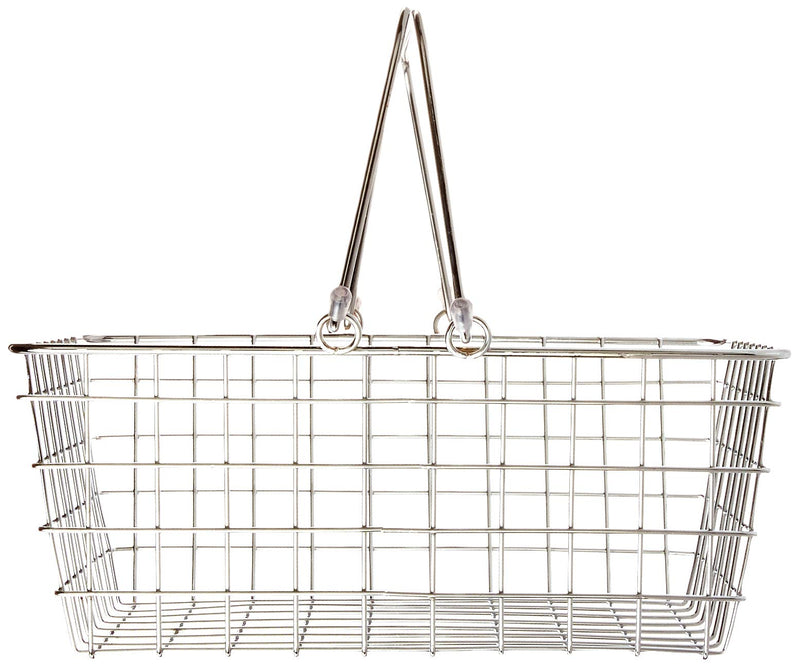 NewNest Australia - Spectrum Diversified Medium Wire Storage Basket With Handles, Rustic Farmhouse Basket With Handles, Rust-Resistant Finish, Rustic-Style Tote Basket for Home Décor 