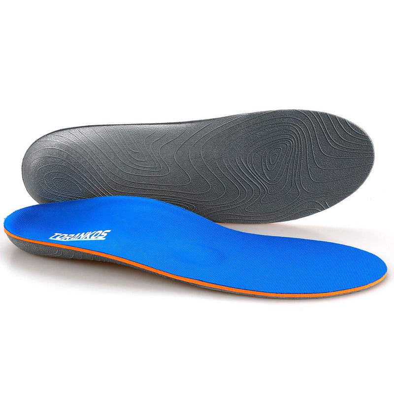 Full Length Metatarsal Arch Support Shock Absorption Orthotic Unisex Insoles for Flat Feet,Plantar Fasciitis,Relieve Foot Soreness,Suitable Athletic,Work Shoes(Size:UK-4,Length:9.05",Blue) UK-4-23CM--9.05" Blue - NewNest Australia