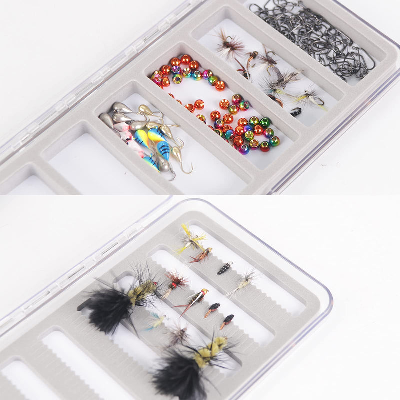 Maxcatch Super Slim Fly Boxes For Fly Fishing Flies Hooks Magnetic Pad Compartments Clear Lid Fishing Tackle Box (12 Comp) 12 Comp - NewNest Australia