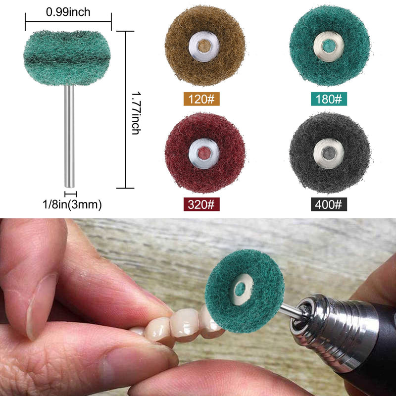 SUNJOYCO 58 Pcs Polishing Buffing Wheel Set for Dremel Rotary Tool Accessories, 1/8" Shank Wool Felt Mini Brush Polishing Kit Abrasive Wheel for Drill Jewelry Wood - NewNest Australia