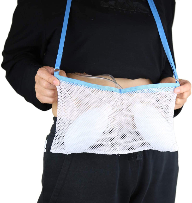 Adjustable Mastectomy Drain Holder Drainage Pouch with Shower Bag for Breast Surgery Mastectomy Breast Reduction Augmentation Post-Surgery Recovery Support Patient Care Kit (Blue) Blue - NewNest Australia