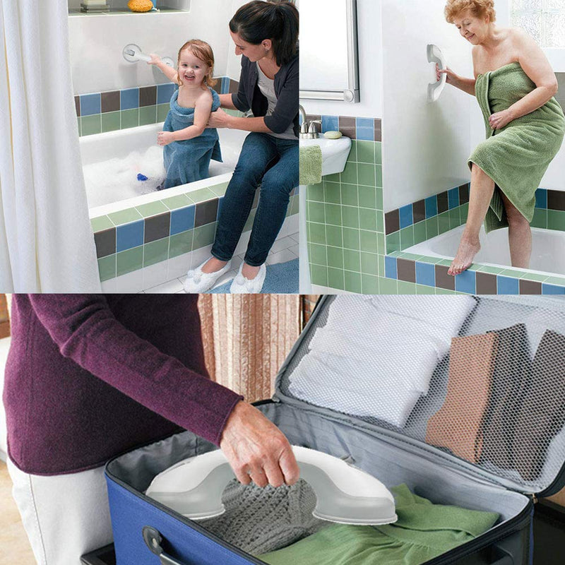 Nethinking Suction Bathroom Grab Rails, Hand Rail for Disabled, Portable Mobility Aids Safety Handle with Suction Cup Fitting, No Fixings Needed for Bathroom, Children and Disability Aids (2 Pack) 2 - NewNest Australia