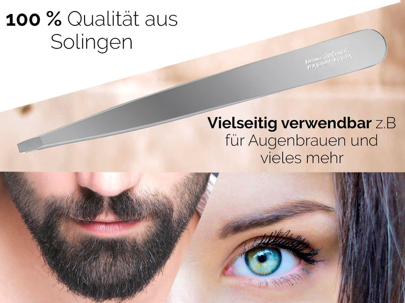 Solingen Professional Slicker Tweezers Set 3-Piece Pointed Straight Oblique Precise Hair Plucking Tweezers Made In Germany Solinger Eyebrow Tweezers Made Of Stainless Steel For Plucking Hair - NewNest Australia