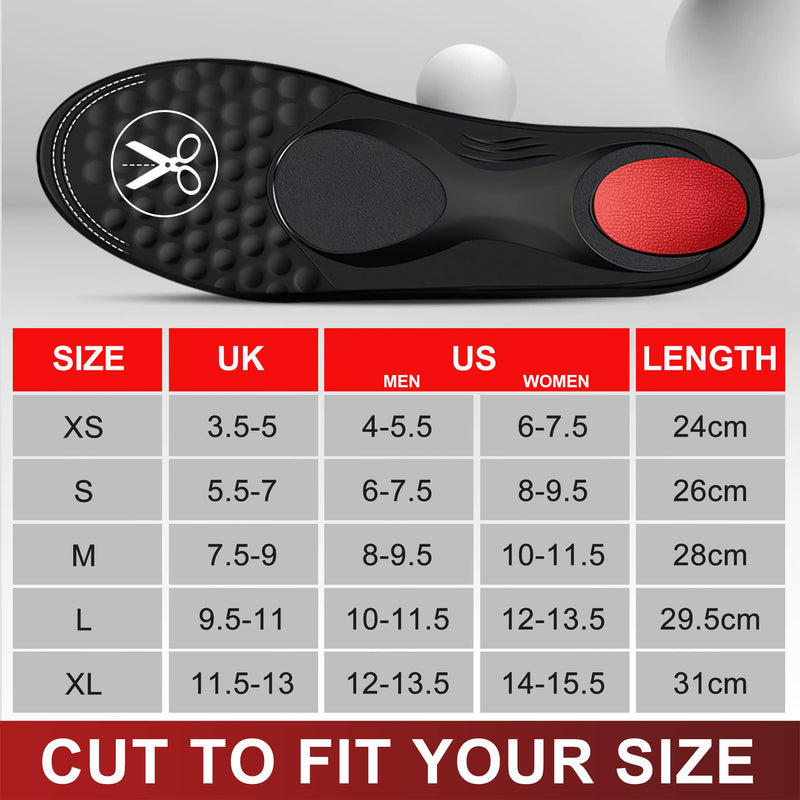 Orthopedic Insoles, Plantar Fasciitis High Arch Support Shoe Insoles For Flat Foot, Heel Spurs, Metatarsalgia, Foot Pain, Soft Functional Sports Comfort Insoles For Men And Women, Eu 38-40 - NewNest Australia