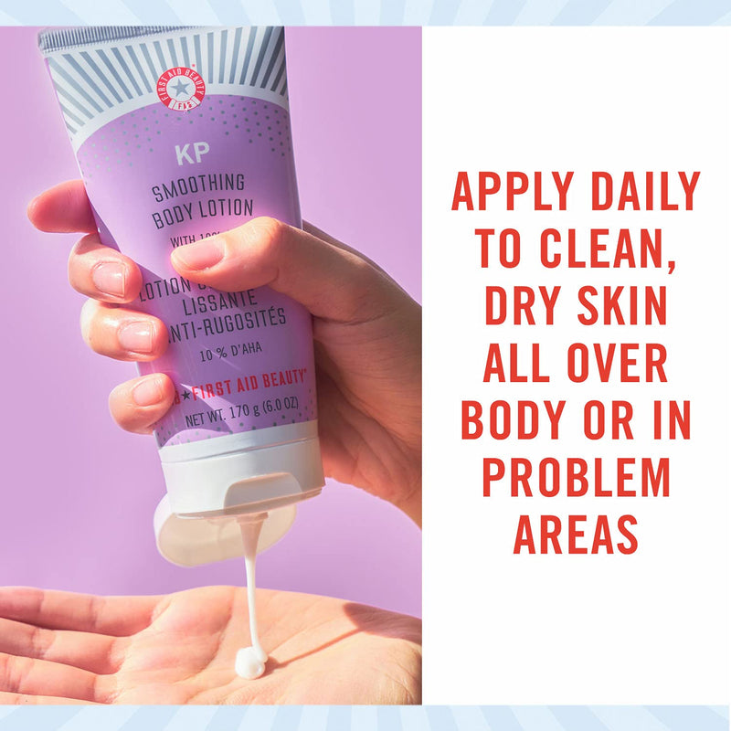 First Aid Beauty KP Smoothing Body Lotion Chemically Exfoliates and Moisturizes with 10% Lactic Acid (AHA), Urea, Colloidal Oatmeal and Ceramides ñ 6 oz - NewNest Australia