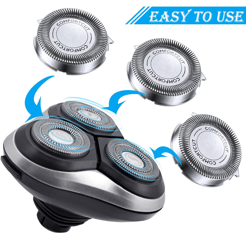 Mudder SH30/50/52 Shaver Replacement Heads Compatible with Philips Electric Shaver Series 1000, 2000, 3000, 5000 and Model AT8xx/AT7xx/PT8xx/PT7xx Style with Pointed Blade, Non-Original (9 Pieces) - NewNest Australia