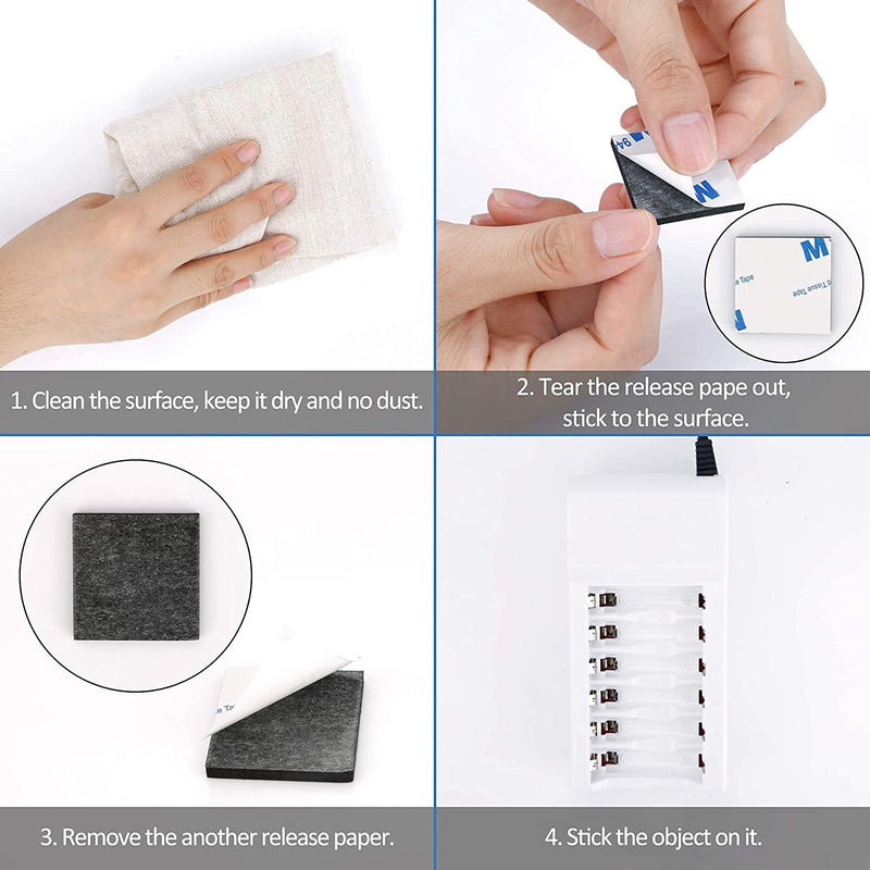 110 Pack Square Double Sided Foam Tape Strong Pad Mounting Adhesive (Black) - NewNest Australia
