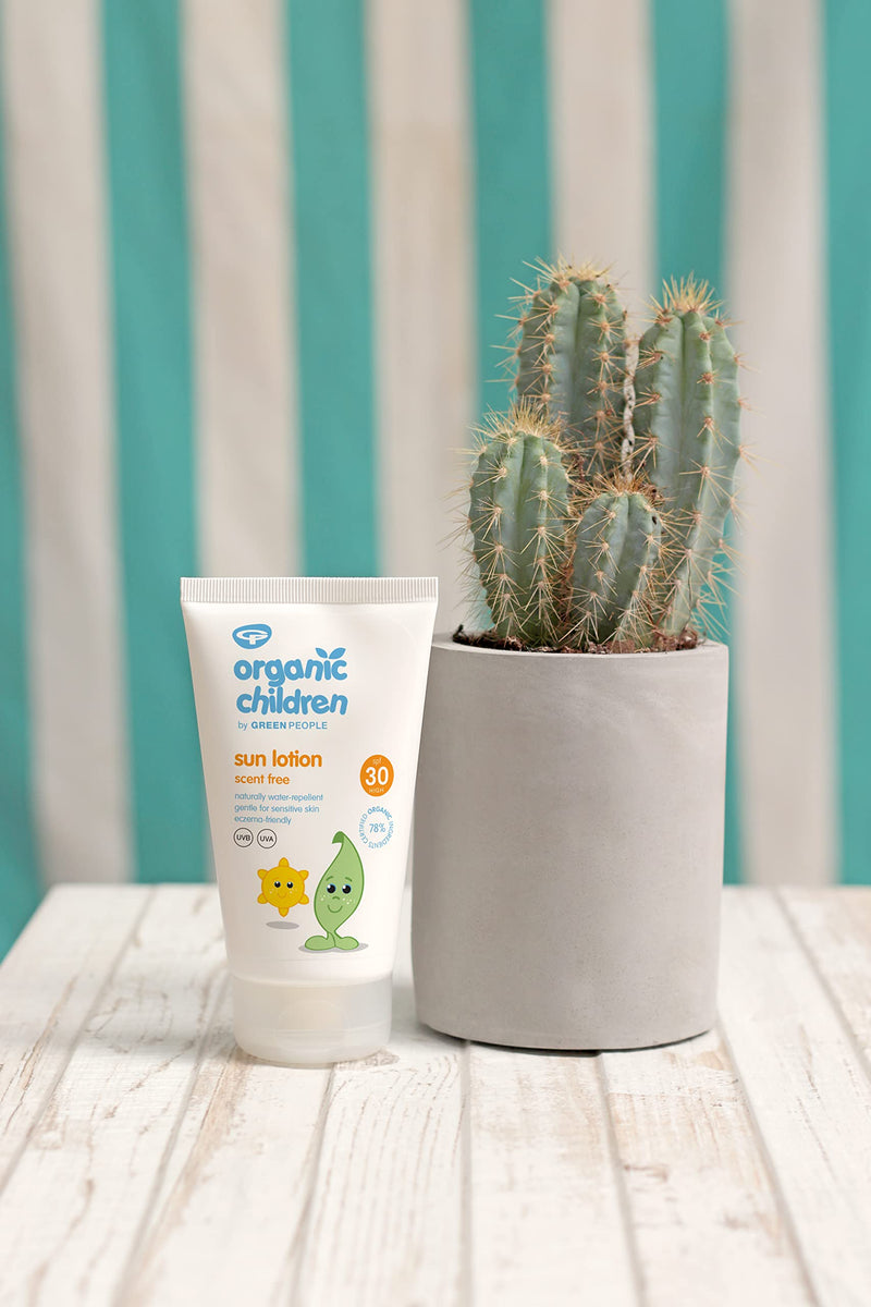 Green People Organic Children Sun Cream SPF30 + After Sun Bundle 2x150ml | Natural, Organic Sunscreen for Kids | Eczema Friendly, Sensitive Skin, Prickly Heat | Easy to Apply | Babies 6m+, Children 2 x 150ml - NewNest Australia