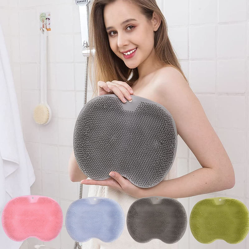 Non-Slip Silicone Massage Pad, Back Massage Pad, Foot Brush And Body Brush With Suction Cup Silicone, Foot And Back Scrubber, Soothing And Relaxing Massage Pad For Body, Foot Bath (Red) - NewNest Australia