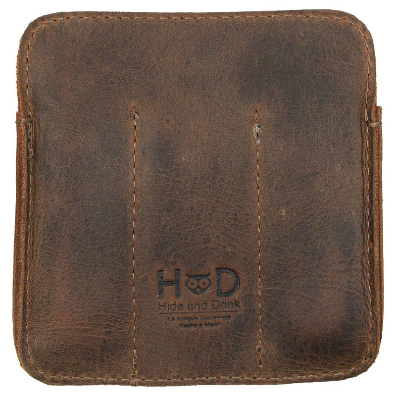 Hide & Drink, Rustic Durable Leather Minimalist Tool Pocket Pouch, Everyday Carry, Compact Organizer, Handmade Includes 101 Year Warranty :: Bourbon Brown - NewNest Australia