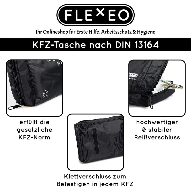Car First Aid Bag According To Current Din 13164:2022, Valid For 2023 According To German Road Traffic Licensing Regulations, First Aid Kit/Box/First Aid Kit Car/Motorcycle, Black - NewNest Australia