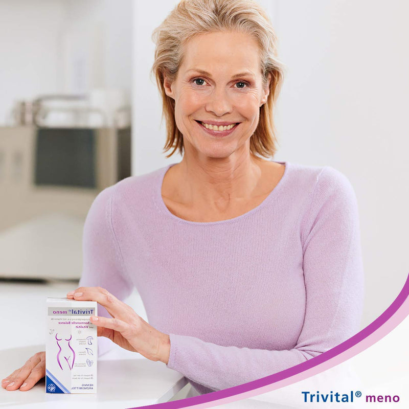 TRIVITAL meno: For hormonal balance and vitality, vegan, lactose-free, gluten-free, 56 capsules 56 pieces (pack of 1) - NewNest Australia