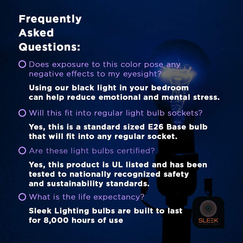 SleekLighting 13 Watt Spiral CFL Black Bug Light Bulb,- UL Approved- 120 Volt, E26 Medium Base. (Pack of 2) - NewNest Australia