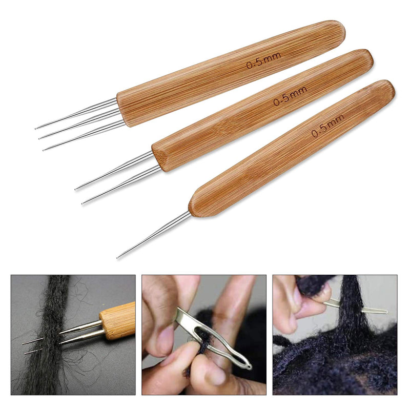 Dreadlock Crochet Hook Tool，Braid Hair Dreadlocks Needle Weaving Crochet for Braid Craft (0.5mm) 0.5mm - NewNest Australia