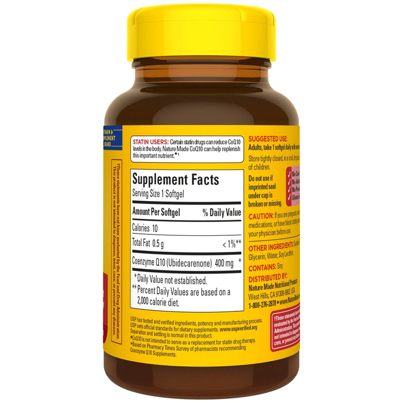 Nature Made CoQ10 400 mg, Dietary Supplement for Heart Health and Cellular Energy Production, 40 Softgels, 40 Day Supply - NewNest Australia