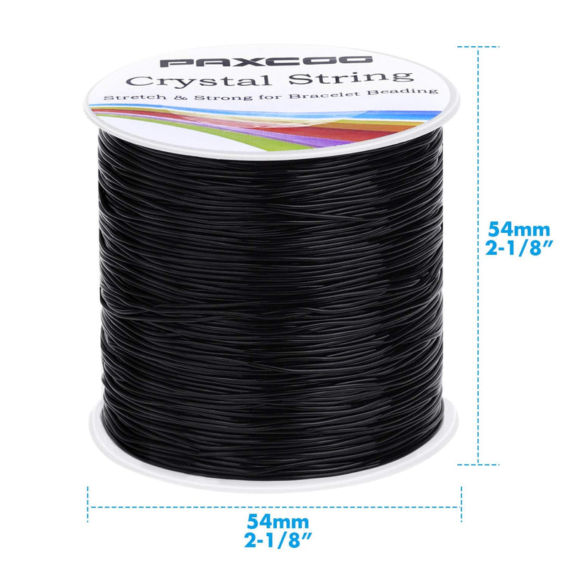 Paxcoo Stretchy String for Bracelets, 0.8mm Black Elastic String Bracelet Cord Jewelry Bead Thread for Bracelets, Necklaces, Beading and Jewelry Making - NewNest Australia