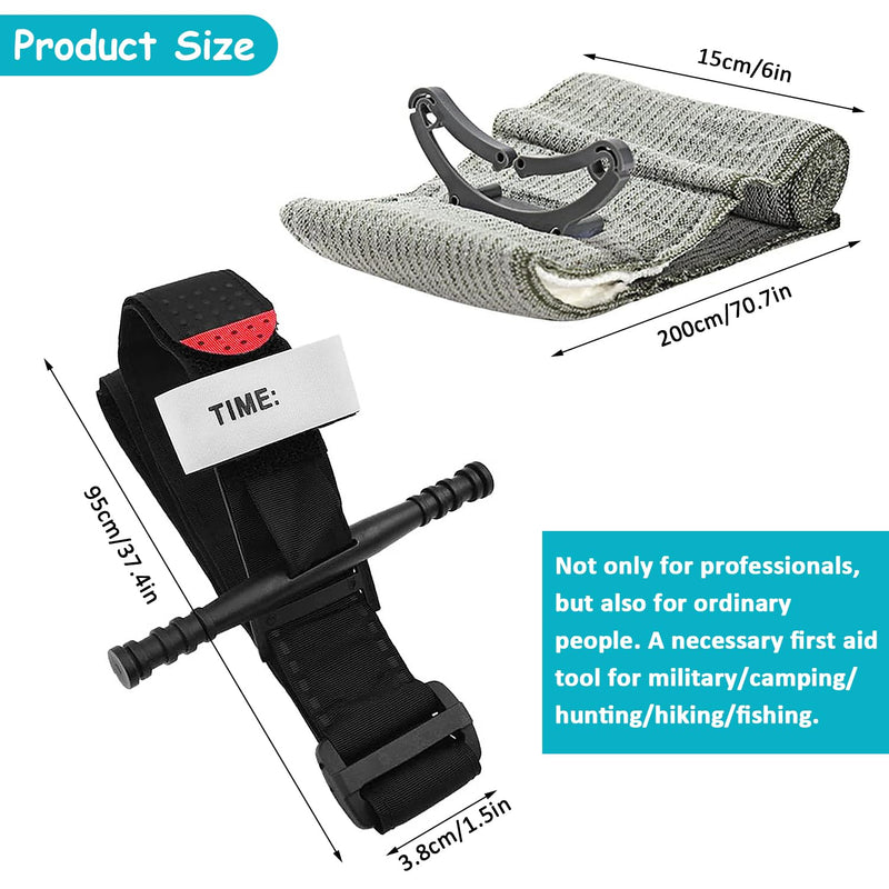 Tourniquet Bandage Set, 3.8 X 95 Cm Tourniquet Tactical, Emergency Tourniquet, Israeli Tactical Tourniquet, First Aid Storage Hose, Emergency Bandage For Hiking, Mountaineering, Sports, Climbing, - NewNest Australia