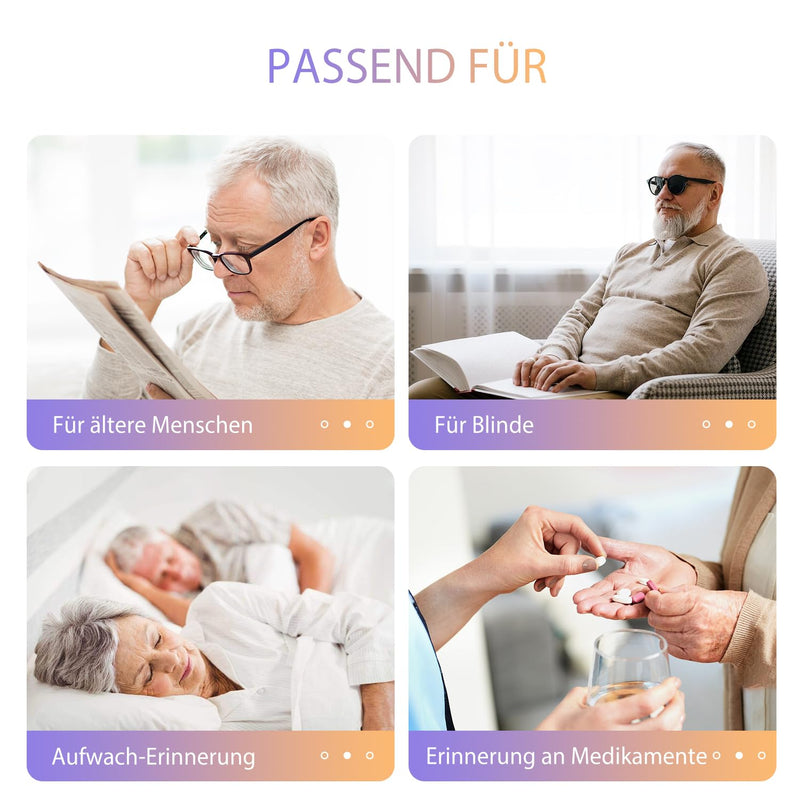 Hearkent Talking Watch for Visually Impaired or Seniors LCD Large Number Easy to Read Atomic Talking Watches for Blind People Silver - NewNest Australia