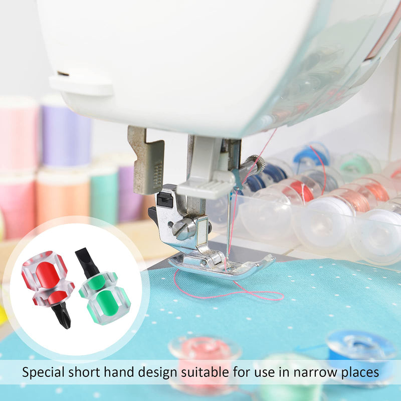 6 Pieces Sewing Machine Cleaning Kit Includes Tweezers Double Headed Lint Brush 4 Pieces Short Screwdriver, Flathead Cross Head Screwdrivers Mini Portable Screwdriver for Repair Machine Sewing Tools - NewNest Australia