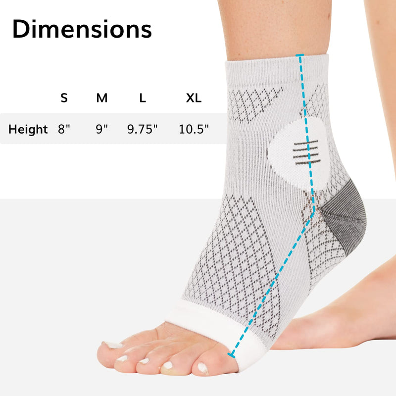 Braceability Neuropathy Socks With Peripheral Neuritis Compression Diabetic Toeless Foot Sleeves For Nerve Damage Pain Feet Ankle Gout Plantar Fasciitis Relief For Men And Women (Xl) - NewNest Australia