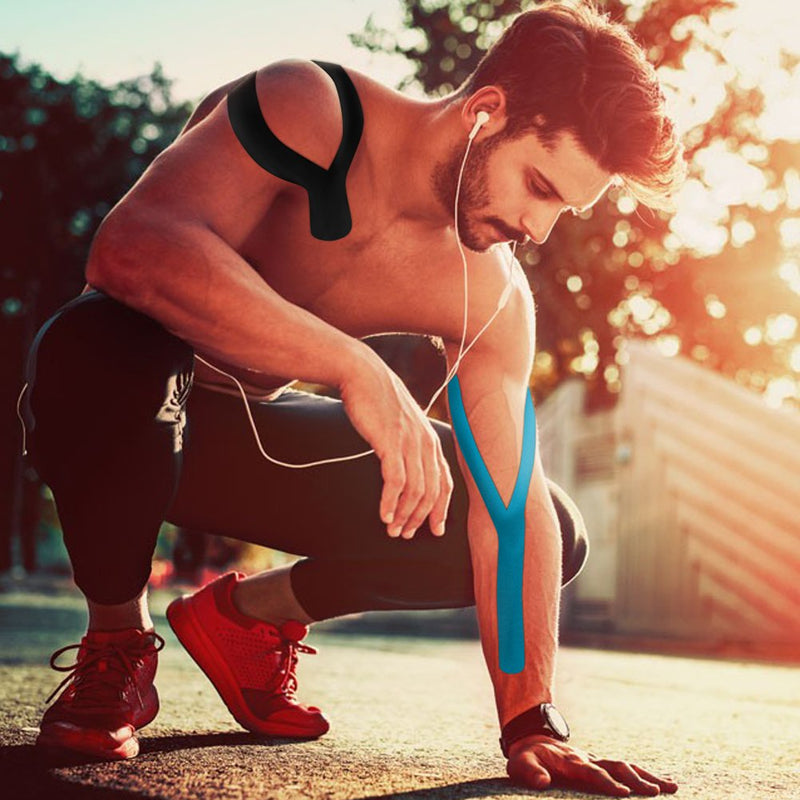 SOON GO Kinesiology Tape Sports Athletic Mucle Wrist Knee Ankle Elastic Waterproof Breathable 2 Inch x 16 Feet Beige 1 Roll 1 Count (Pack of 1) - NewNest Australia