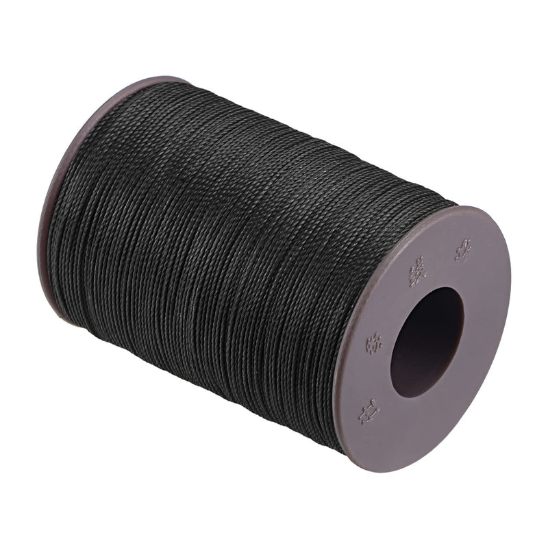 uxcell Thin Waxed Thread 137 Yards 0.55mm Dia Polyester Wax-Coated String Cord for Machine Sewing Embroidery Hand Quilting Weaving, Black - NewNest Australia