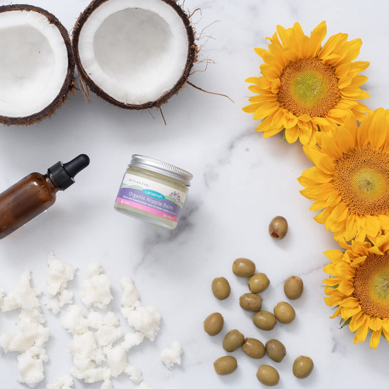 Lansinoh Organic Nipple Balm 60ml Natural Breastfeeding Cream, natural ingredients, tasteless, odourless, care for nipples when breastfeeding & dry skin when pregnant - NewNest Australia