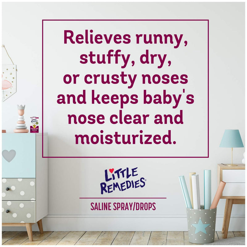 Little Remedies Saline Spray and Drops, Safe for Newborns, 0.5 fl oz 0.5 Fl Oz (Pack of 1) Saline Spray/Drops - NewNest Australia