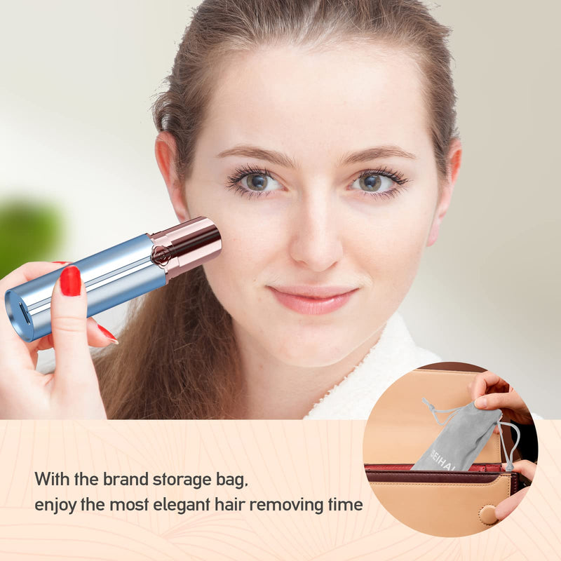 Flawless facial epilator, facial hair remover for women (2023), and the woman can depilate, face, upper lip and facial shaving on the chin including women's razor 4 x replacement heads blue (4 x replacement heads included) - NewNest Australia
