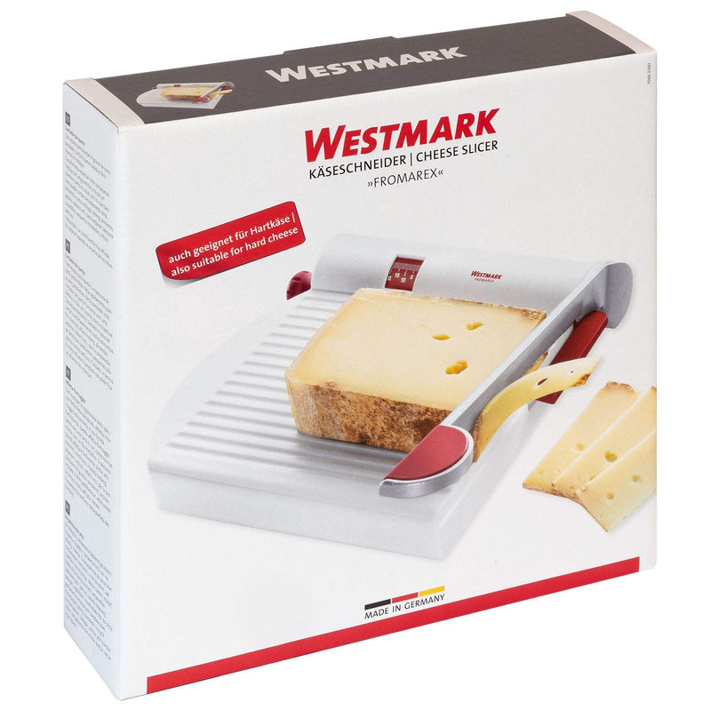 NewNest Australia - Westmark Germany Multipurpose Stainless Steel Cheese and Food Slicer with Board and Adjustable Thickness Dial (White) - Multicolor 