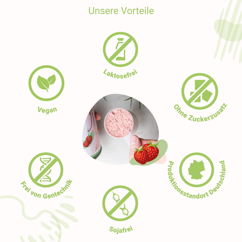 Smoothie bowl strawberry 400g | Fiber-rich smoothie bowl for spooning with linseed, apple fiber, psyllium seeds, chia seeds, quinoa, coconut flour & acacia fiber & more Vegan & 100% Natural - NewNest Australia