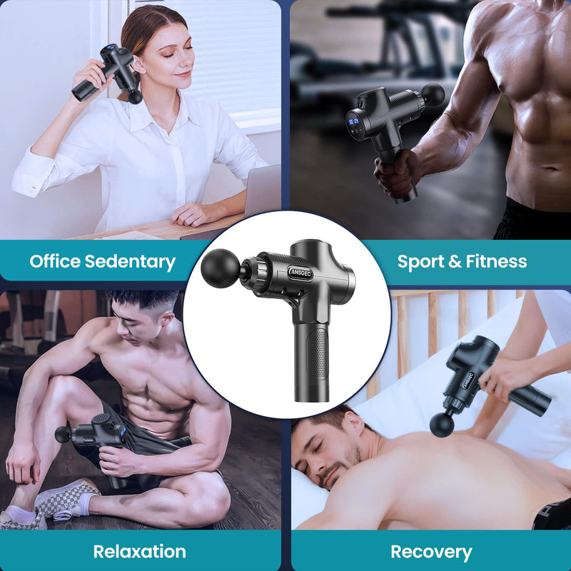 Massage Gun, Muscle Massage Gun With 30 Tuned Intensity Levels, Muscle Massager With Lcd Display Touch Screen, Fascia Gun With 10 Massage Heads, 2500 Mah Electricity - NewNest Australia