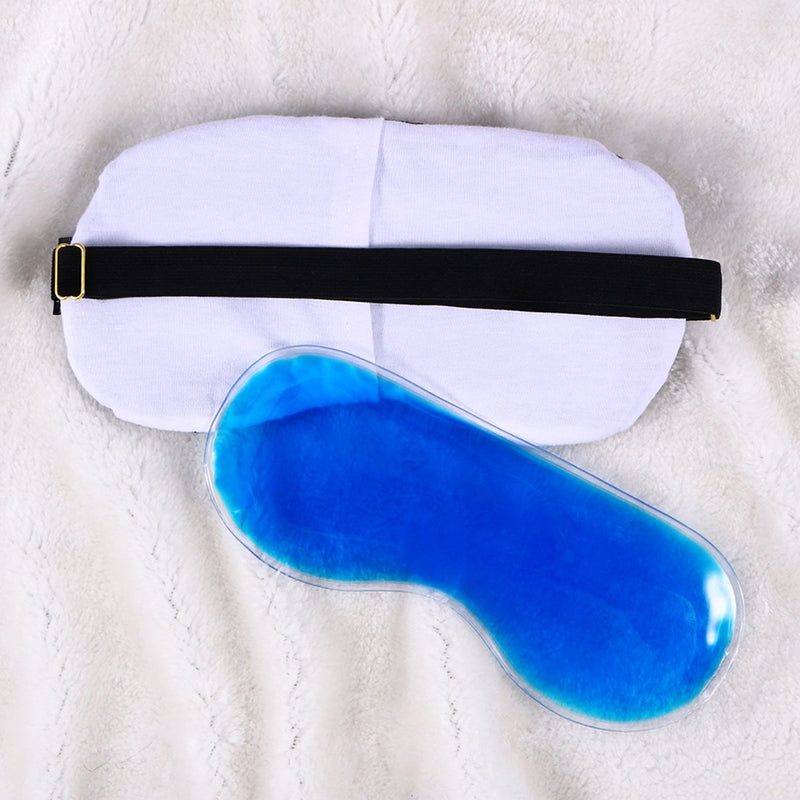 ROSENICE Sleep Mask Cotton and Linen Eye Sleeping Mask Blinder Patch Adjustable Strap Eyeshade with Cold/Hot Gel for Stress Relief Eliminate Puffy Eye Headache(Starry Sky) Blue - NewNest Australia