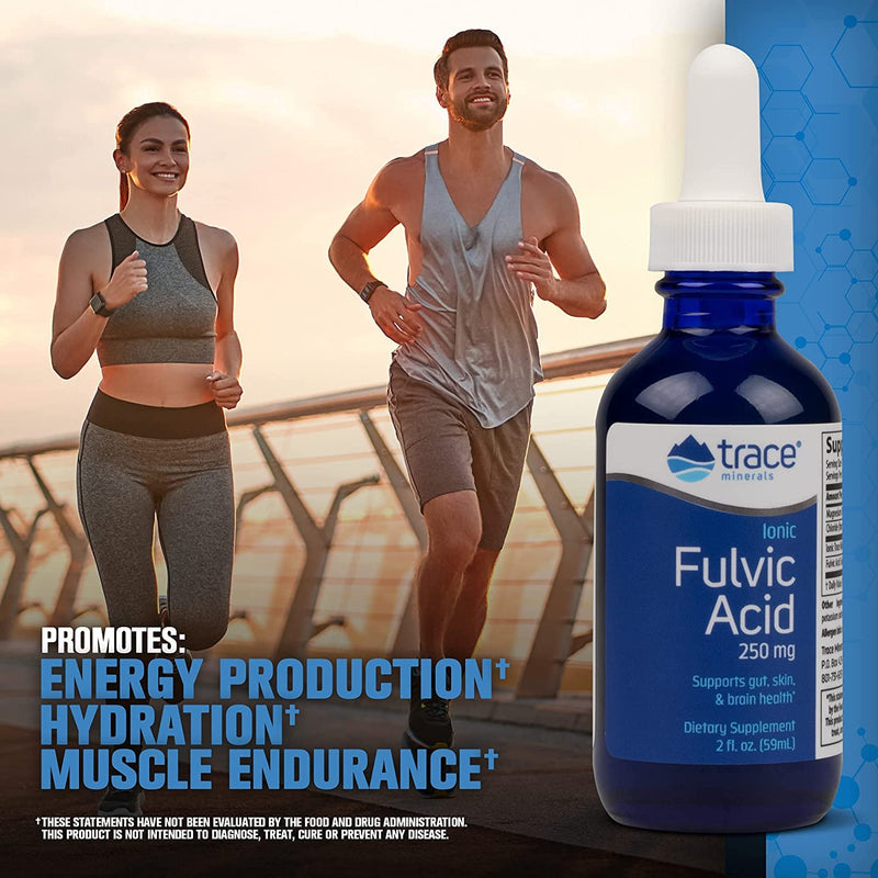 Trace Minerals Liquid Ionic Fulvic Acid | Supports Gut Health | Promotes Digestive Wellness | With Concentrace Supplement, 72 Ionic Trace Minerals, Keto, Dietary Supplement, Healthy Functions, Energy, pH Balance, Hydration | 2-Month Supply - NewNest Australia