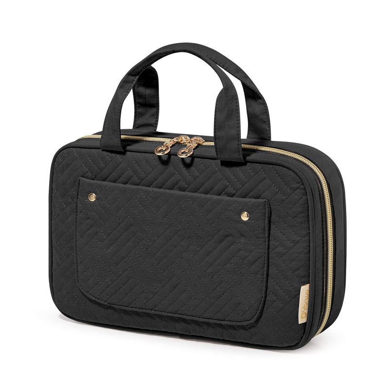YARWO Knitting Needles Case (up to 10.6"), Crochet Hooks Organizer with Double Handle for Circular Knitting Needles and Knitting Accessories, Black (Bag Only) - NewNest Australia