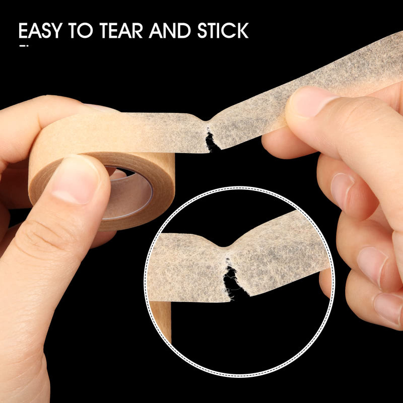 6 Rolls Micropore Tape Flexible Skin Tape Breathable Nose Tape Self-Adhesive Gauze Tape for Wound Injuries Swelling Sports, 0.5 Inch x 10 Yard (Beige) Beige - NewNest Australia