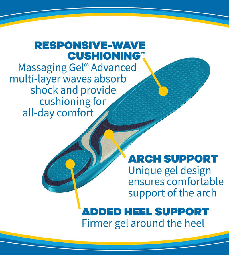 Dr. Scholl’s Massaging Gel Advanced Insoles All-Day Comfort that Allows You to Stay on Your Feet Longer (for Women's 6-10, also Available for Men's 8-14) 1 Pair (Pack of 1) - NewNest Australia