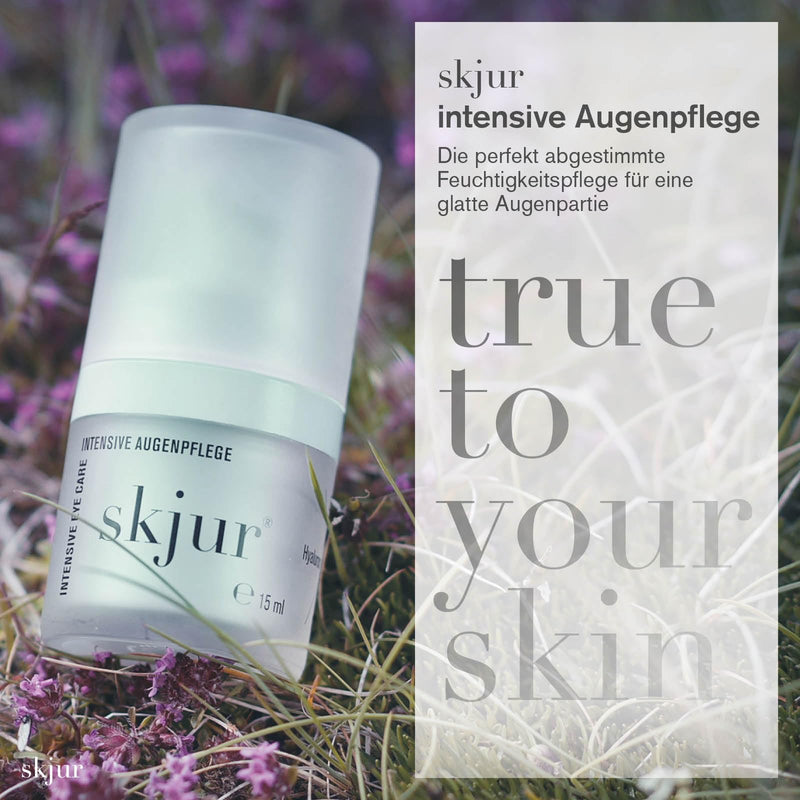 Skjur intensive eye care. The perfectly coordinated moisturizer for a smooth eye area with ectoin, glycoin, hyaluronic acid and SLM, vegan skincare for every day, 15ml - NewNest Australia