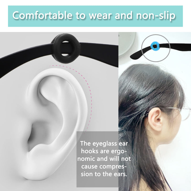Non-Slip Pads Ear Glasses Ear Hooks Glasses 15 Pairs Glasses Holder Ear Round Silicone Glasses Non-Slip Holder Glasses Hooks For Glasses Sports Glasses Sunglasses Reading Glasses - NewNest Australia