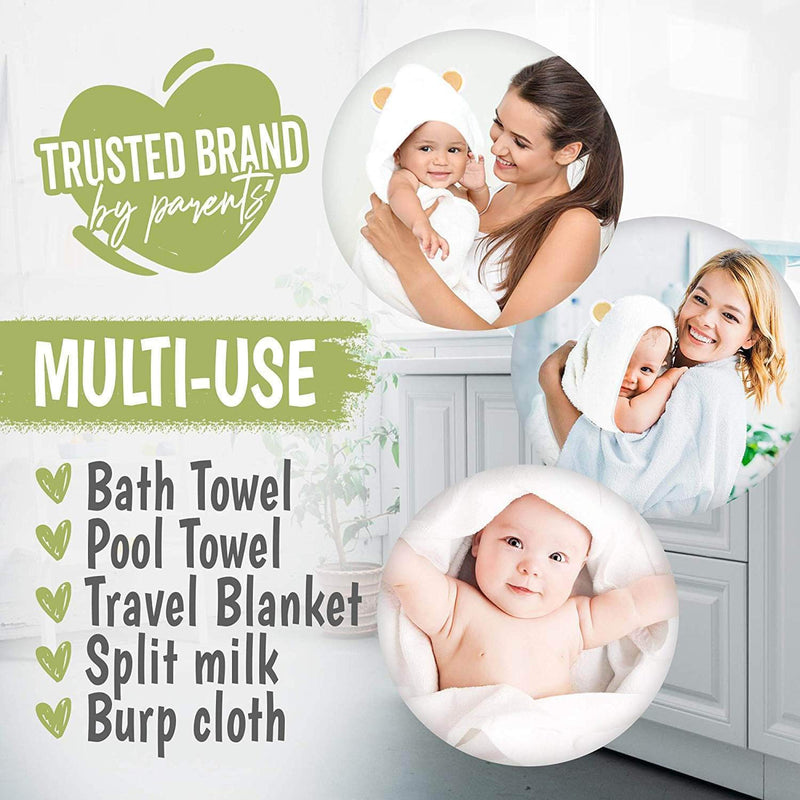 Baby Hooded Towel - Bamboo Baby Towel by KeaBabies - Organic Bamboo Towel - Infant Towels - Large Bamboo Hooded Towel - Baby Bath Towel with Hood for Girls, Babies, Newborn Boys, Toddler (Bear) Bear - NewNest Australia