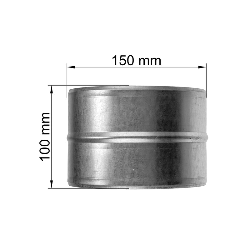 Vent Systems 6'' Inch Galvanized Steel Duct Connector - Round Ventilation Duct Extension - Metal Vent Coupler - Metal Hose Coupling - Galvanised Pipe Connector - NewNest Australia