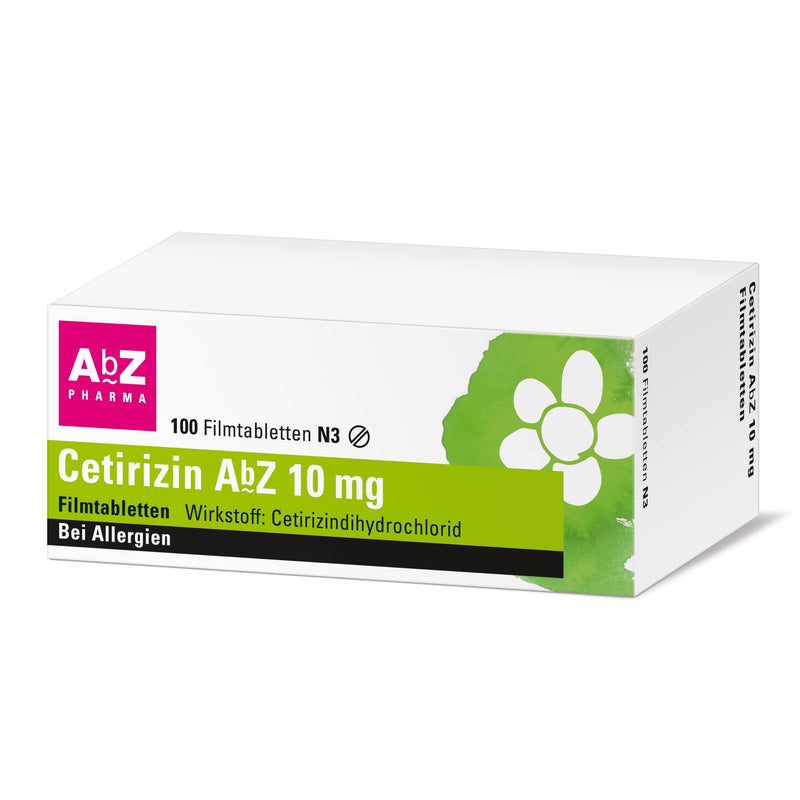 Cetirizin AbZ 10 mg film-coated tablets: For the treatment of hay fever and chronic hives, 100 film-coated tablets - NewNest Australia
