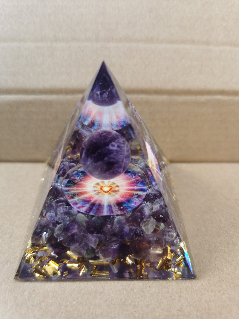 ycyingcheng Crystal Positive Energy Generator Orgonite Pyramid Protection Pyramid Energy Crysta Protection Crystal and Stone Pyramid Energy Generator for Home Decor Indoor S - NewNest Australia