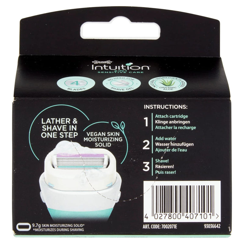 Wilkinson Sword Intuition Naturals Razor Blades for Women's Razors Pack of 3 (Pack of 1) - NewNest Australia